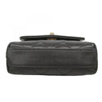 Chanel Handbag Micro Coco Handle Caviar Leather Black Champagne Gold 2-Way — view 3