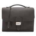 Hermes Sac a Depeches 27 Business Briefcase Second Togo Leather Graphite Gray