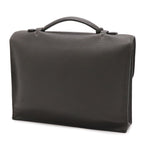 Hermes Sac a Depeches 27 Business Briefcase Second Togo Leather Graphite Gray — view 2