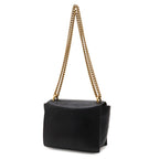 Fendi Canyu Chain Shoulder Bag Pochette Leather Black Gold — view 2