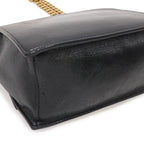 Fendi Canyu Chain Shoulder Bag Pochette Leather Black Gold — view 3