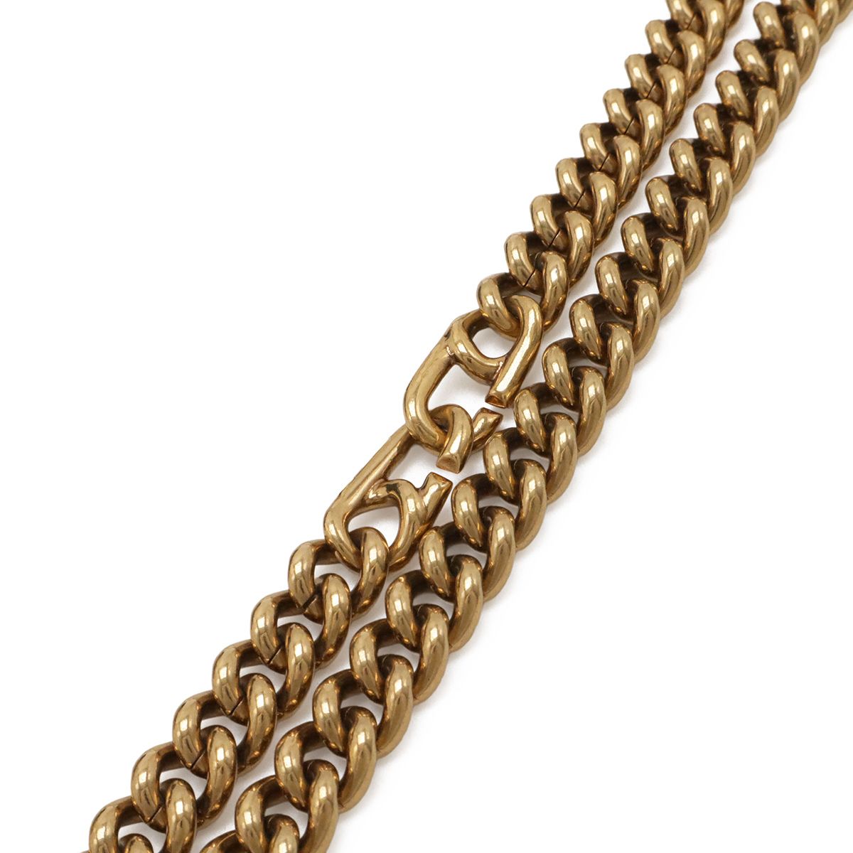 Fendi Canyu Chain Shoulder Bag Pochette Leather Black Gold — view 5