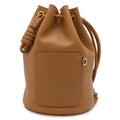 Loewe Sarah Small Drawstring Bucket Bag Leather Warm Dessert Brown