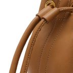 Loewe Sarah Small Drawstring Bucket Bag Leather Warm Dessert Brown — view 5