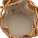 Loewe Sarah Small Drawstring Bucket Bag Leather Warm Dessert Brown — view 6