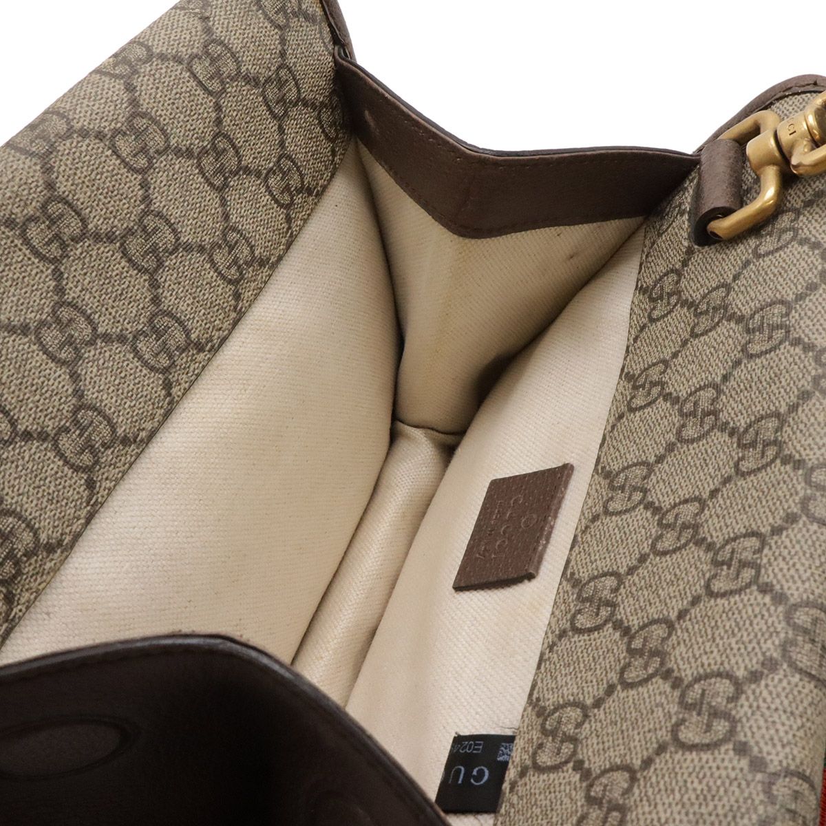 Gucci Neo Vintage GG Supreme Small Messenger Bag Tiger Head Leather Beige — view 7