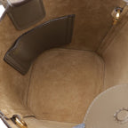 Loewe Pebble Bucket Bag Mini 2-Way Calfskin Leather Gray Ju Gold — view 5