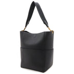 Celine Sangles Bucket Shoulder Bag Leather Black Gold — view 2