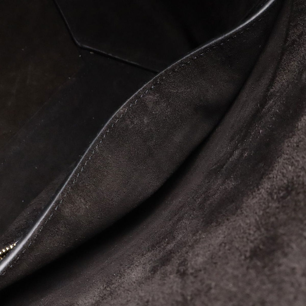 Celine Sangles Bucket Shoulder Bag Leather Black Gold — view 7