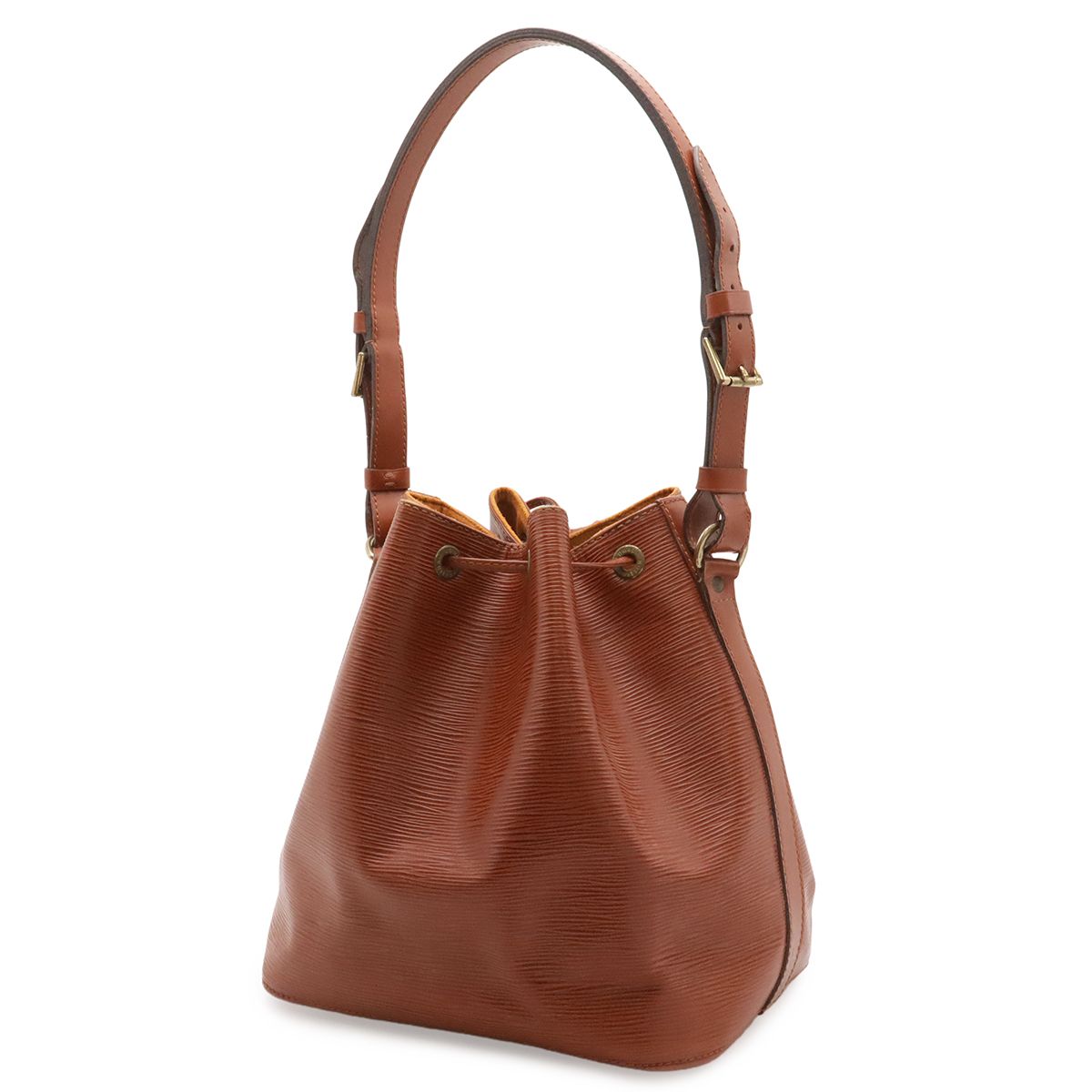 Louis Vuitton Epi Petit Noe Drawstring Shoulder Bag Semi Kenya Brown — view 2