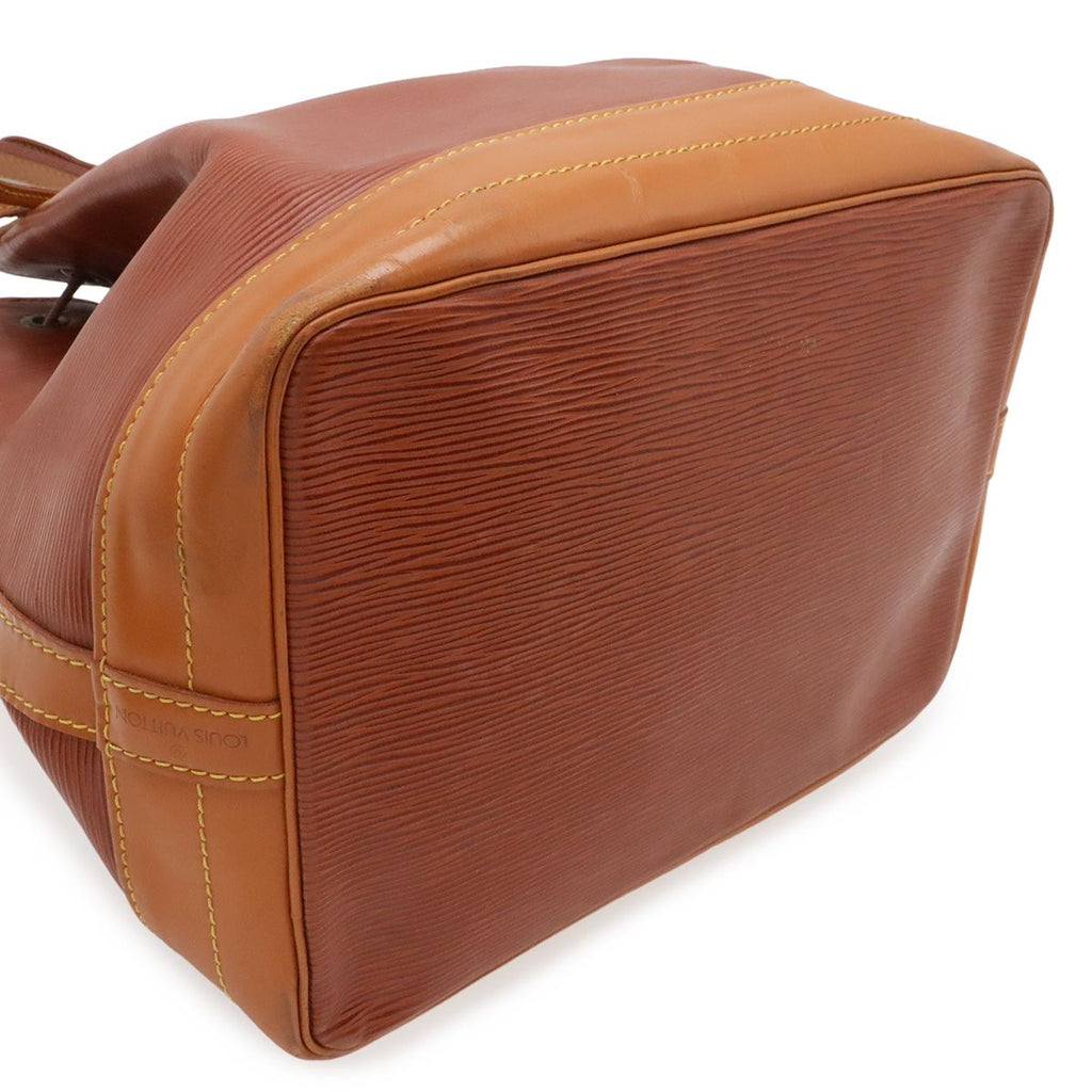Louis Vuitton Epi Noe Drawstring Shoulder Bag Bicolor Leather Kenya Brown — view 3