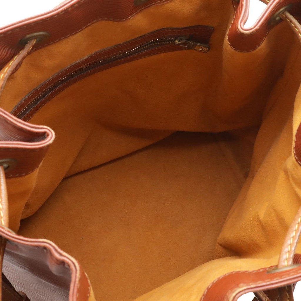 Louis Vuitton Epi Noe Drawstring Shoulder Bag Bicolor Leather Kenya Brown — view 6