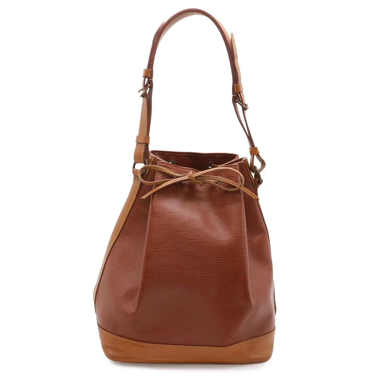 Louis Vuitton Epi Noe Drawstring Shoulder Bag Bicolor Leather Kenya Brown