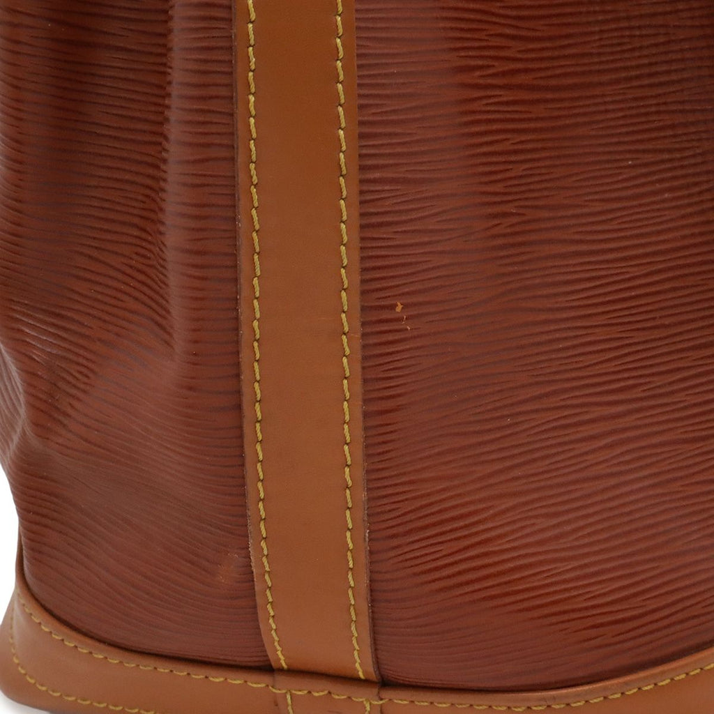 Louis Vuitton Epi Noe Drawstring Shoulder Bag Bicolor Leather Kenya Brown — view 4
