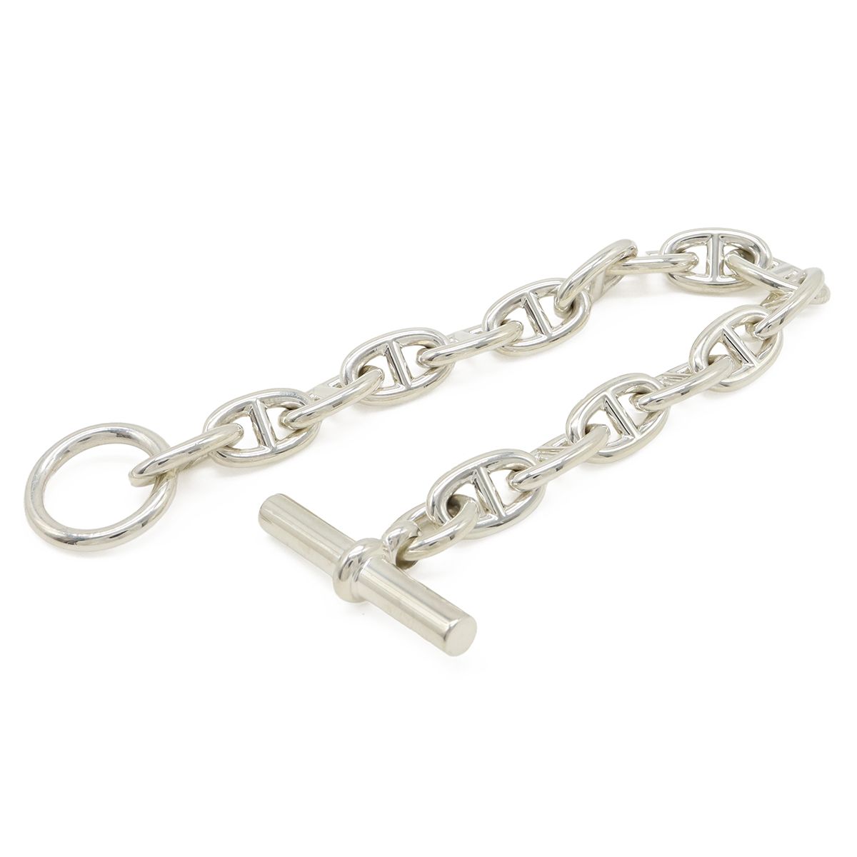 Hermes Chaine D'ancre MM 16 Links Bracelet Silver — view 2