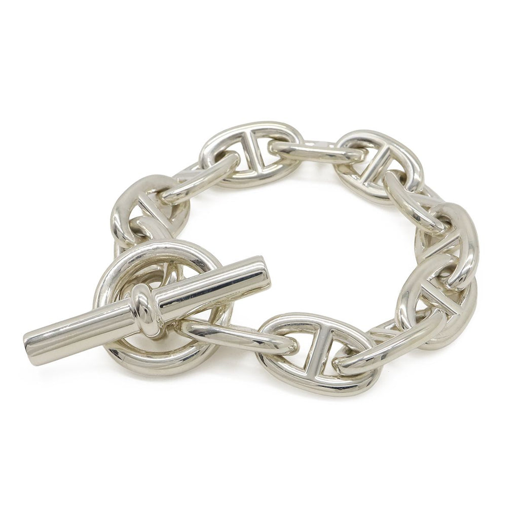 Hermes Chaine D'ancre TGM Bracelet Silver