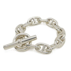 Hermes Chaine D'ancre TGM Bracelet Silver