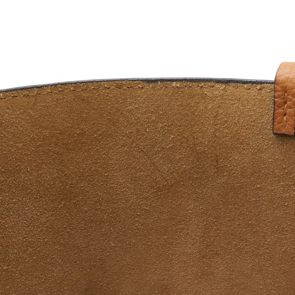 Loewe Anagram Gate Bucket Bag Crossbody Leather Black Camel Brown Gold — view 7