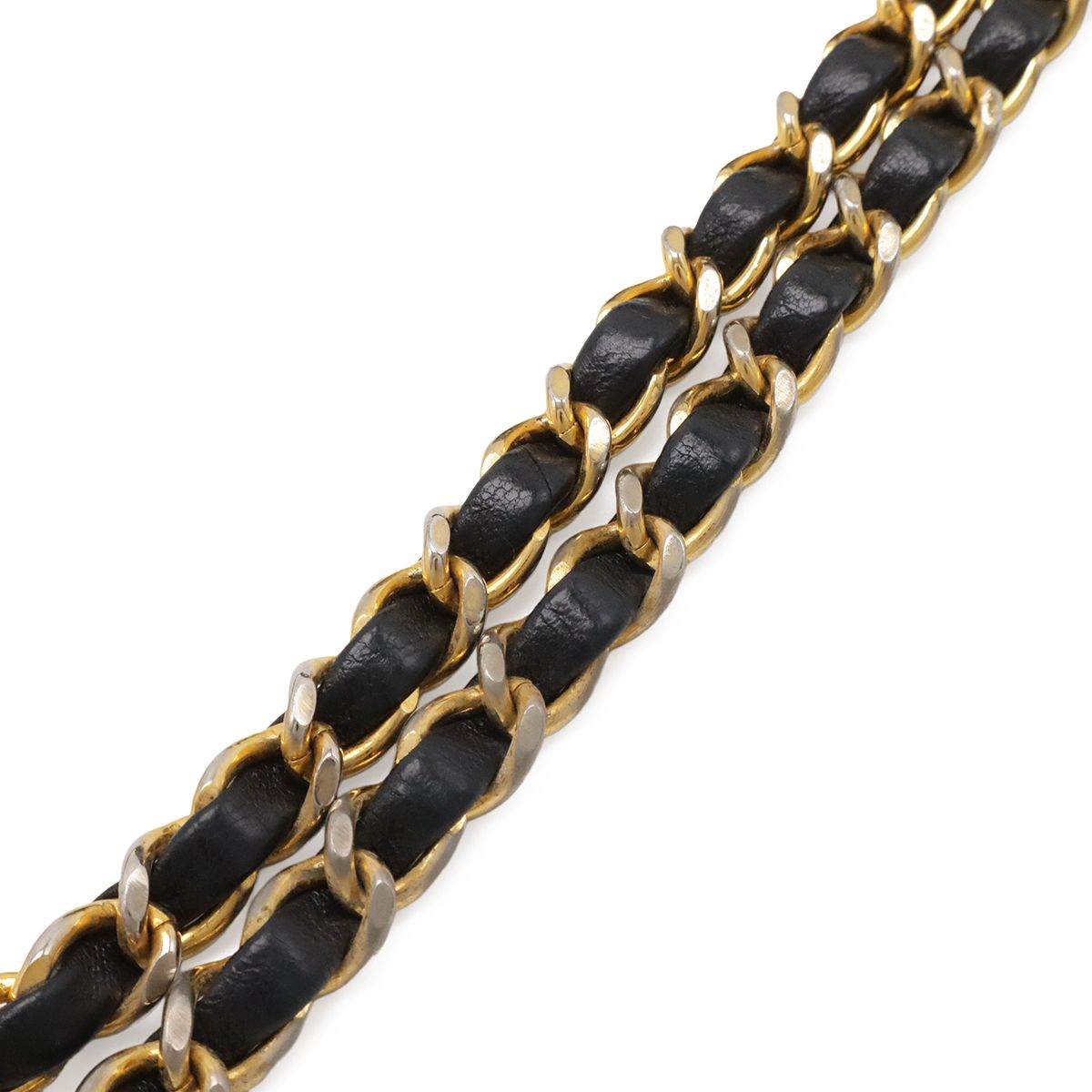 Chanel Quilted CC Logo Chain Shoulder Bag Lambskin Leather Black Gold — view 5