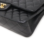 Chanel Quilted 25 CC Logo Chain Shoulder Bag Lambskin Black Gold — view 3