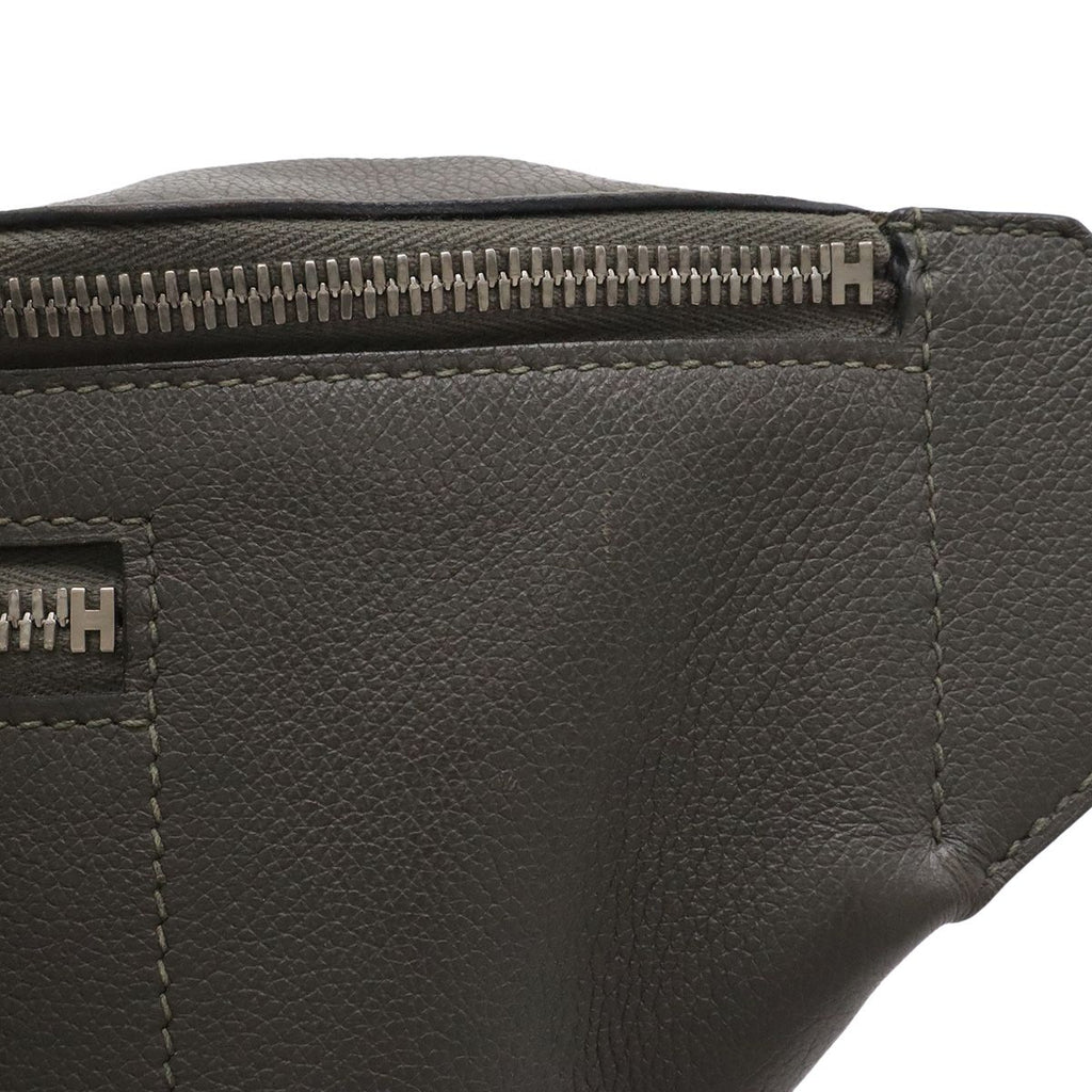Hermes City Slide Cross PM Belt Bag Leather Guri Etain Silver — view 4