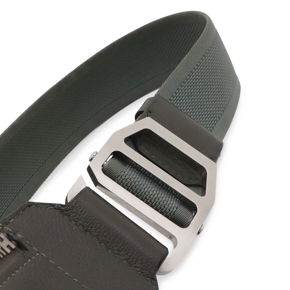 Hermes City Slide Cross PM Belt Bag Leather Guri Etain Silver — view 6