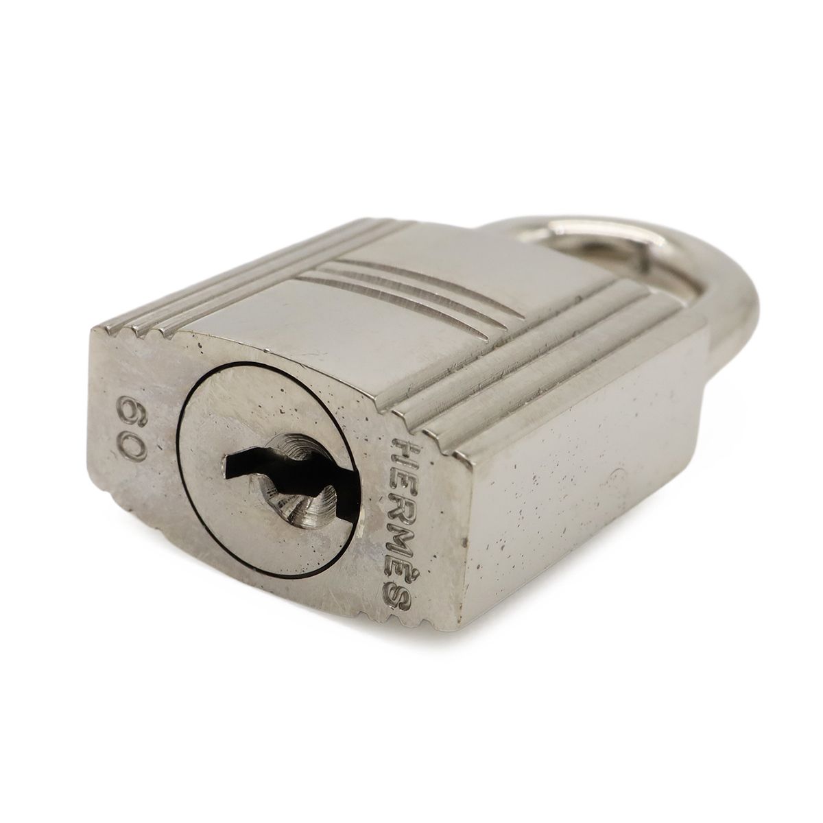 Hermes Cadena Padlock Key with Key Metal Silver — view 4