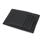Prada Logo Card Case Holder Business Leather Nero Black Gold — view 2