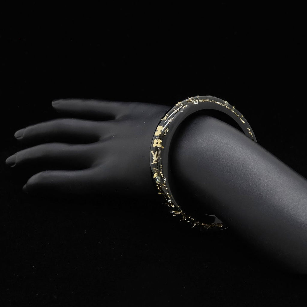 Louis Vuitton Bracelet Ankle John Bangle Rhinestone Clear Dark Brown — view 5
