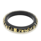 Louis Vuitton Bracelet Ankle John Bangle Rhinestone Clear Dark Brown — view 2