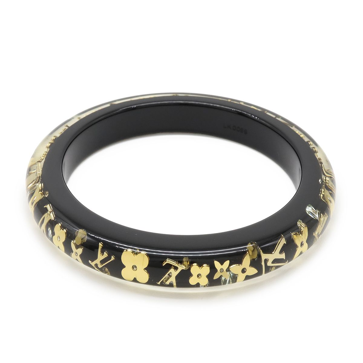 Louis Vuitton Bracelet Ankle John Bangle Rhinestone Clear Dark Brown — view 2
