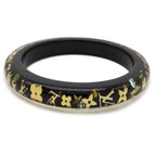 Louis Vuitton Bracelet Ankle John Bangle Rhinestone Clear Dark Brown — view 4