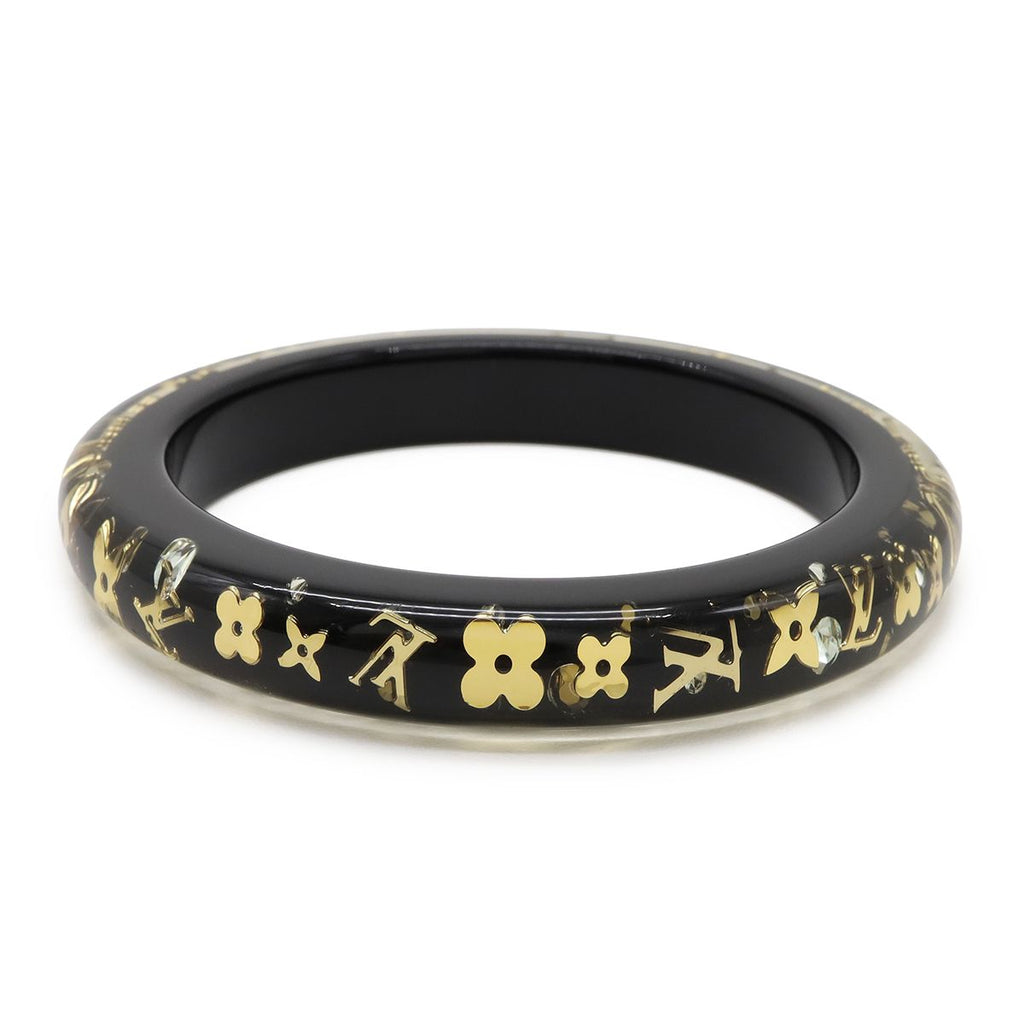 Louis Vuitton Bracelet Ankle John Bangle Rhinestone Clear Dark Brown — view 3