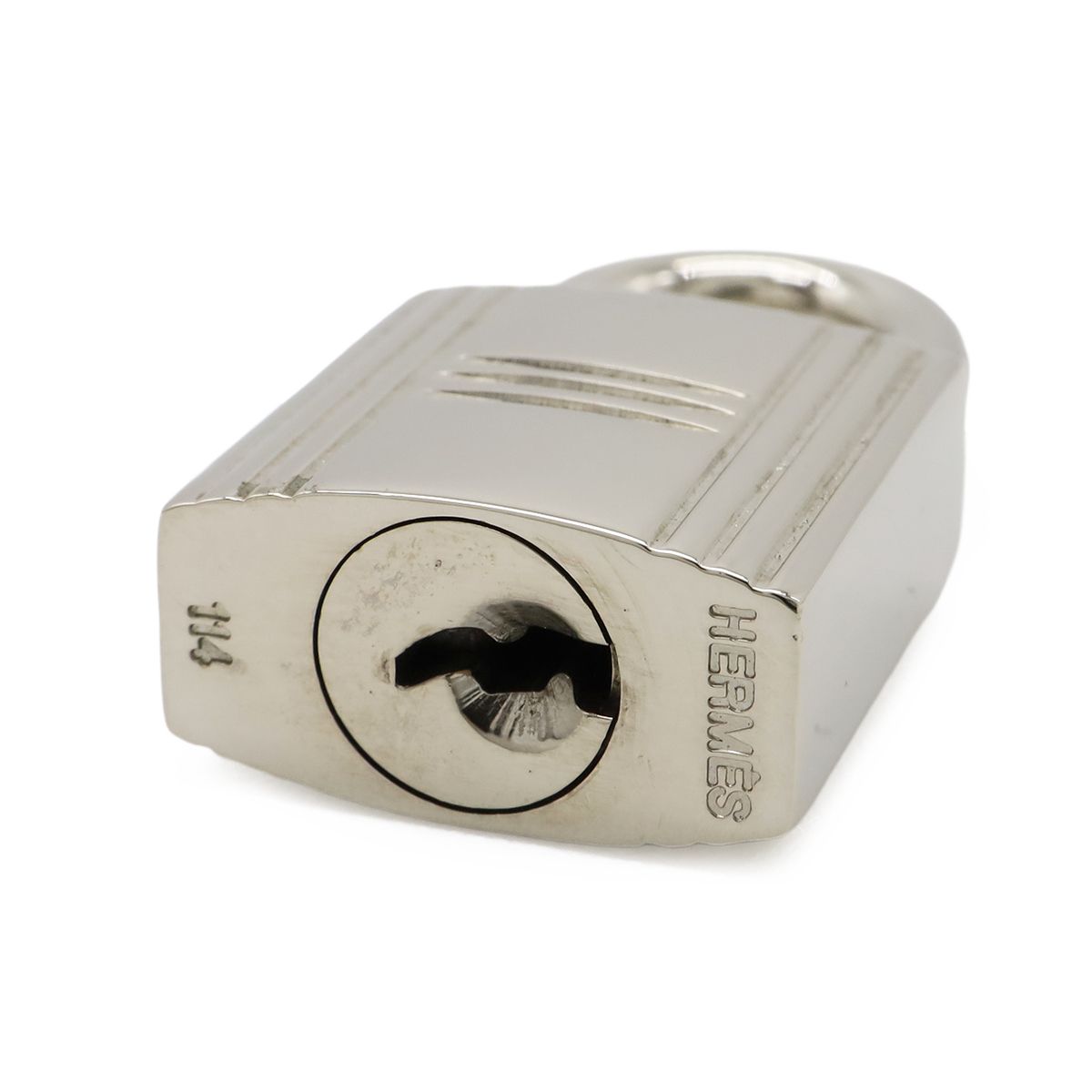 Hermes Cadena Padlock Key with Key Metal Silver — view 4