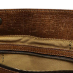 Fendi Zucca Etnico Tote Shoulder Bag Nylon Jacquard Leather Khaki Brown — view 7