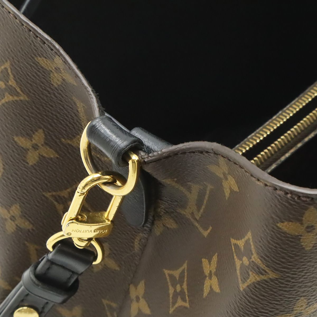 Louis Vuitton Monogram Neo Noe Shoulder Bag Drawstring Noir Black — view 5