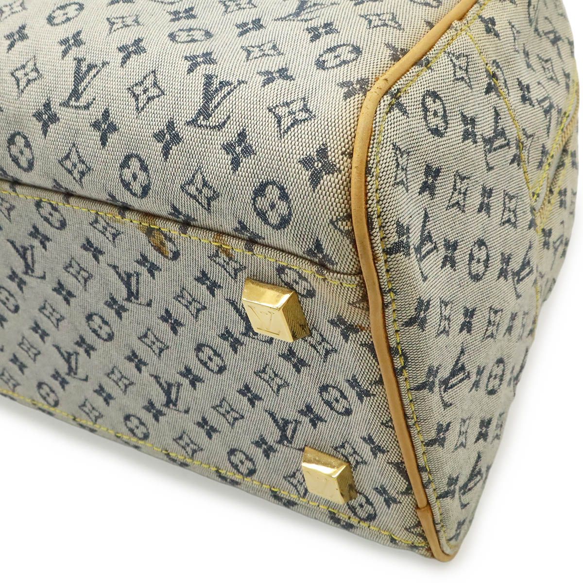 Louis Vuitton Monogram Mini Marie Mini Boston Bag Canvas Blue — view 3