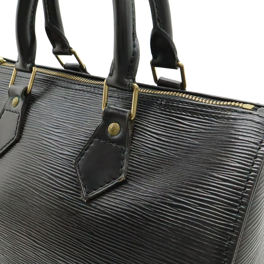 Louis Vuitton Epi Speedy 25 Mini Boston Bag Noir Black Gold — view 8