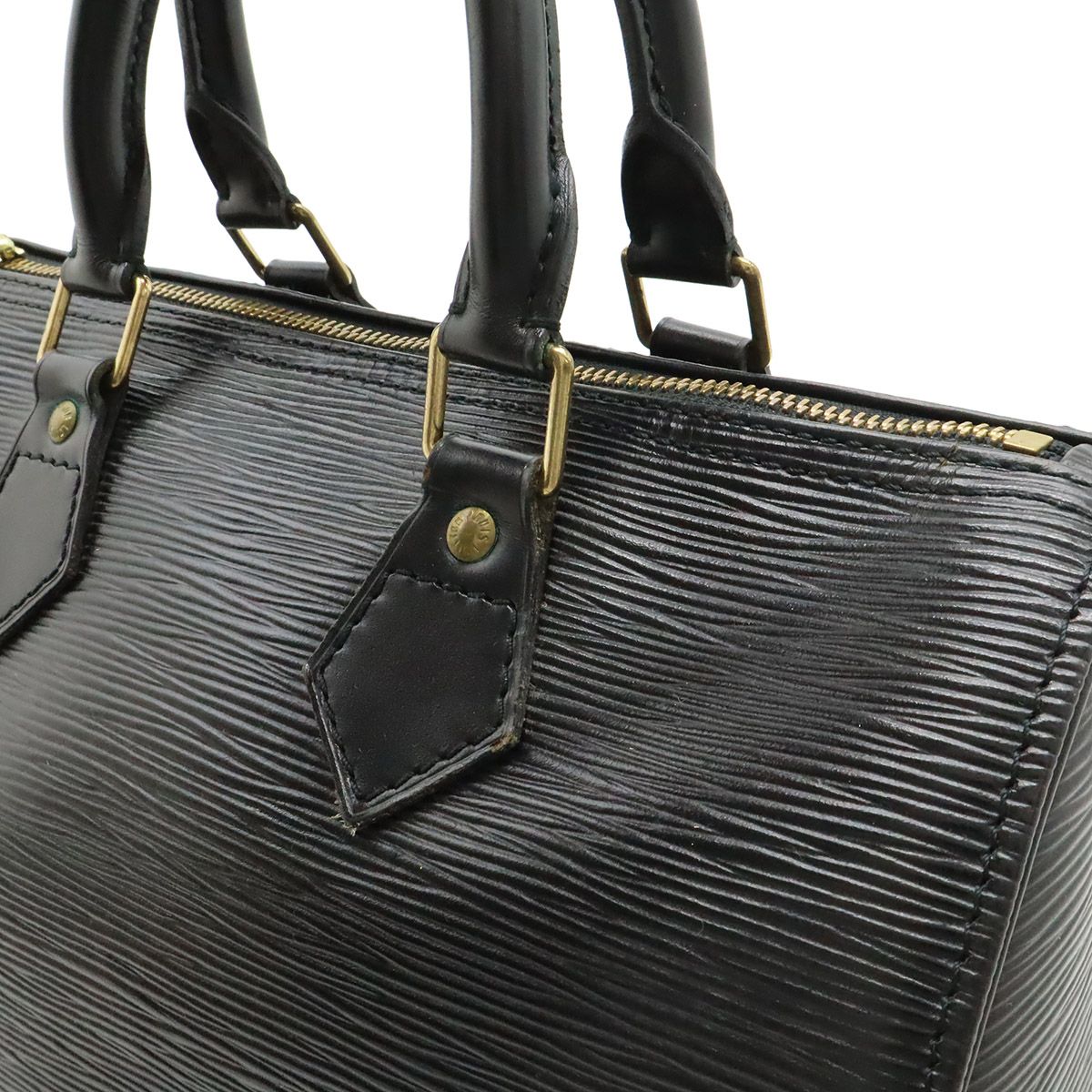 Louis Vuitton Epi Speedy 25 Mini Boston Bag Noir Black Gold — view 8