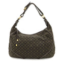 Louis Vuitton Monogram Mini Lin Manon MM Shoulder Bag Semi Ebene Brown