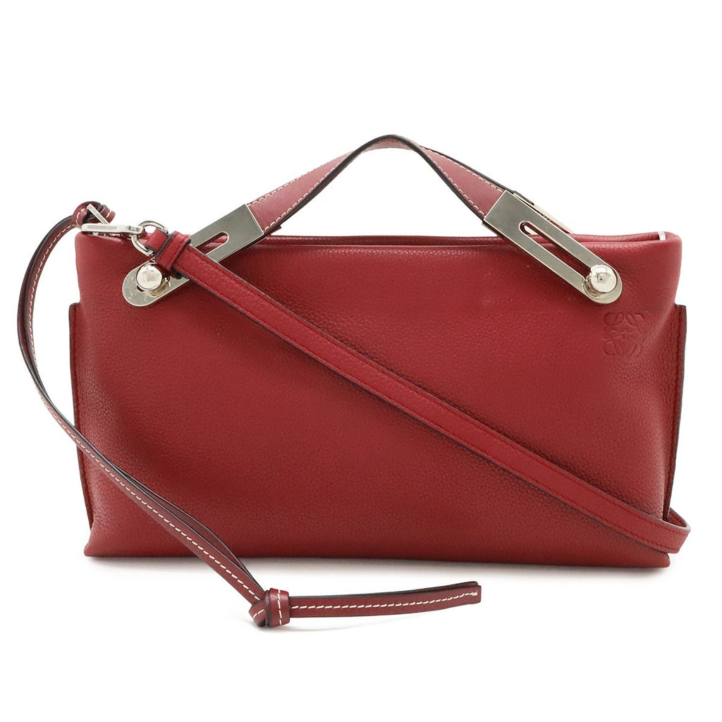 Loewe Anagram Missy Small Clutch 2-Way Shoulder Bag Crossbody Leather Pink