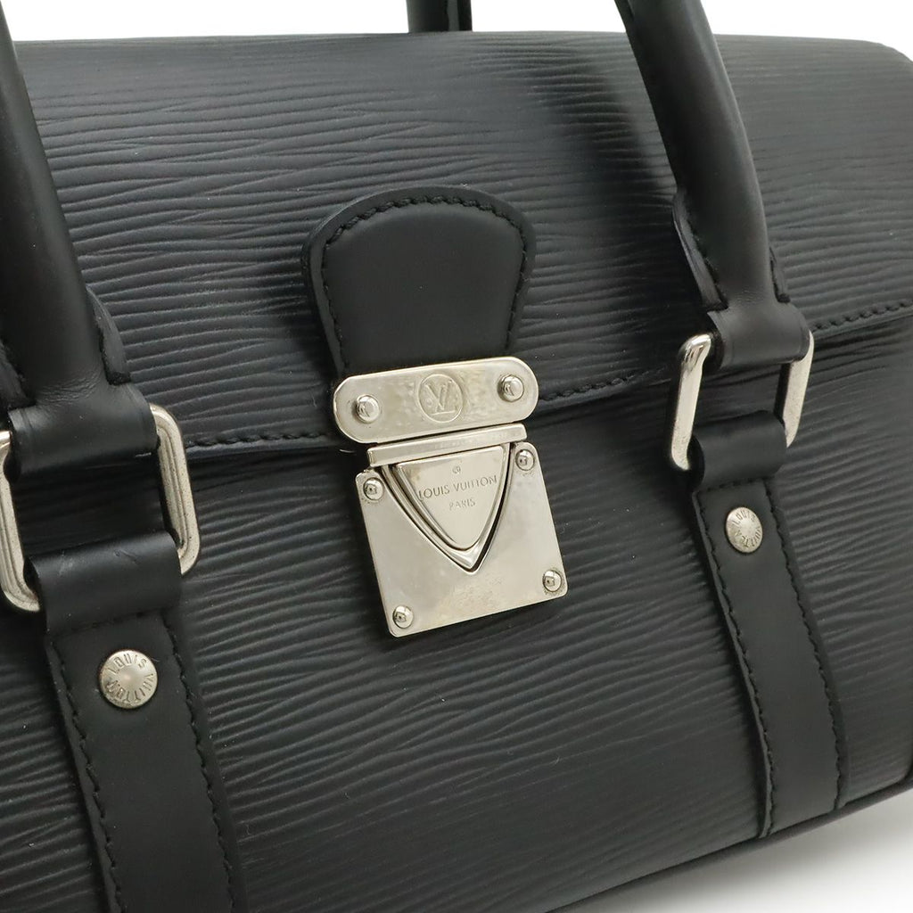 Louis Vuitton Epi Segur PM Handbag Leather Noir Black Silver — view 9