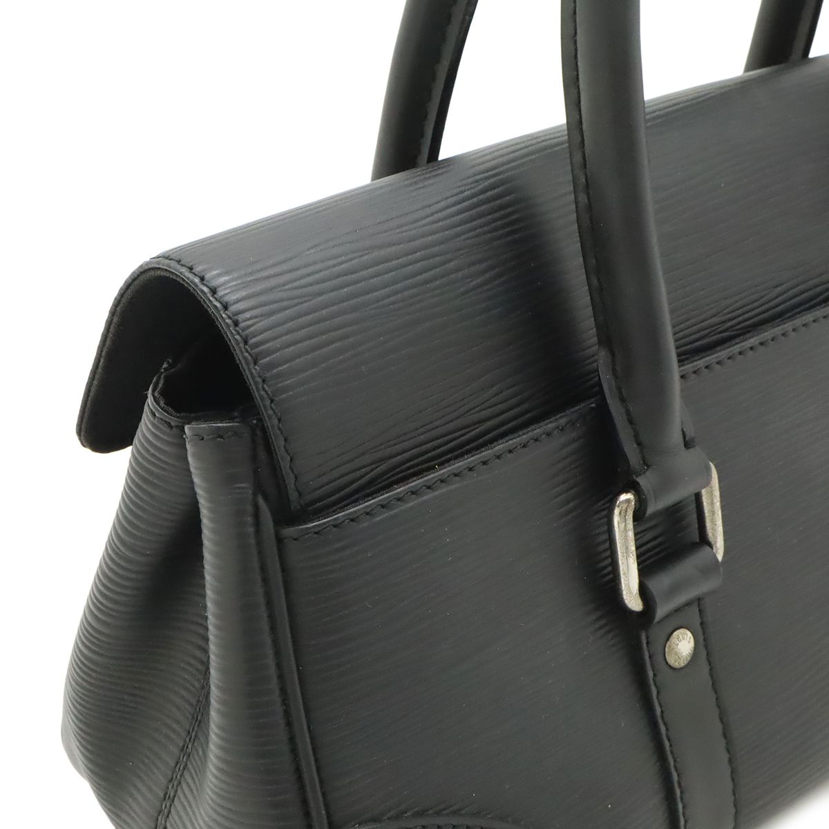 Louis Vuitton Epi Segur PM Handbag Leather Noir Black Silver — view 4