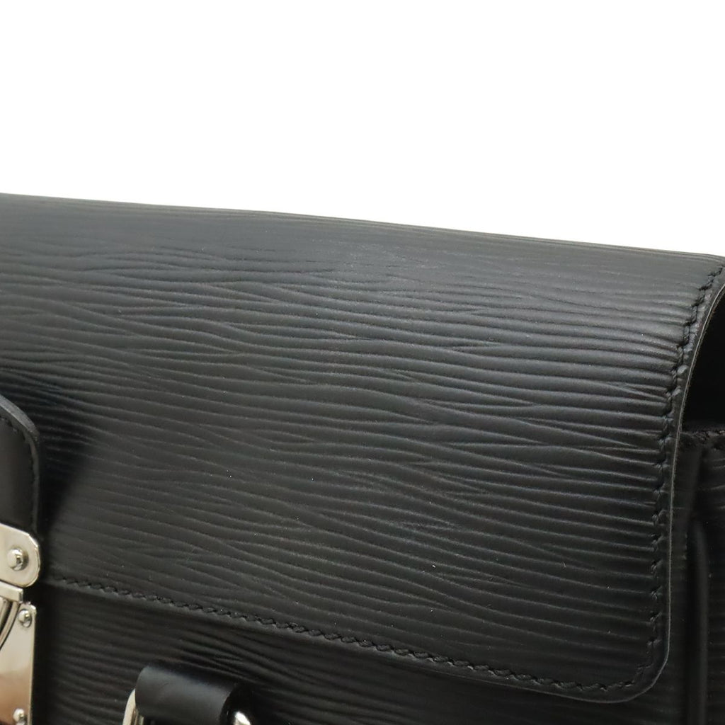 Louis Vuitton Epi Segur PM Handbag Leather Noir Black Silver — view 8