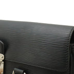 Louis Vuitton Epi Segur PM Handbag Leather Noir Black Silver — view 8