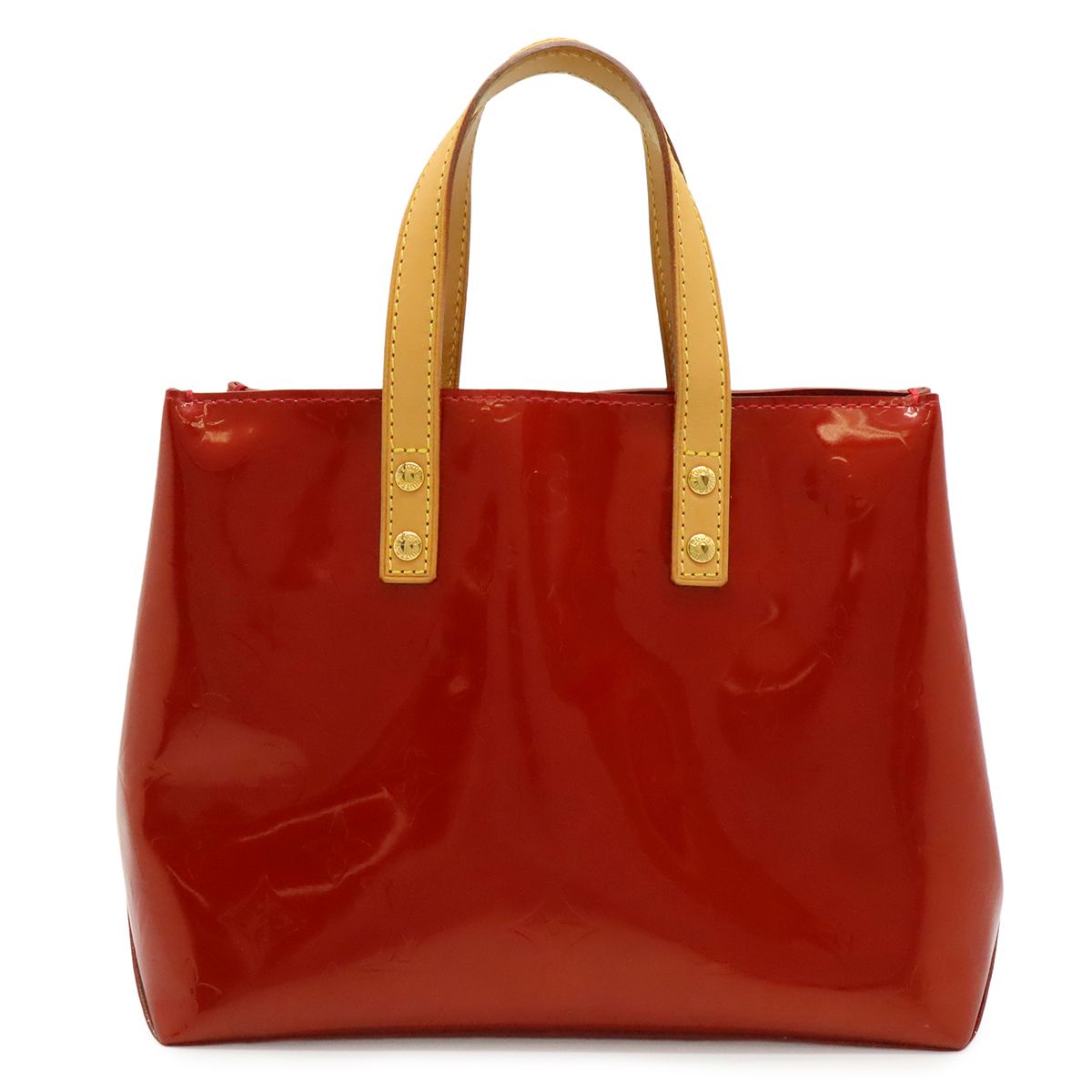 Louis Vuitton Monogram Vernis Reed PM Handbag Mini Tote Patent Leather Enamel