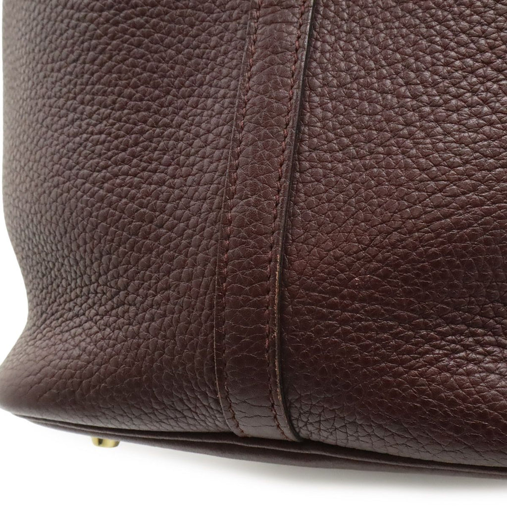 Hermes Picotin Lock 22 Handbag Taurillon Clemence Leather Rouge Ash Orange — view 9