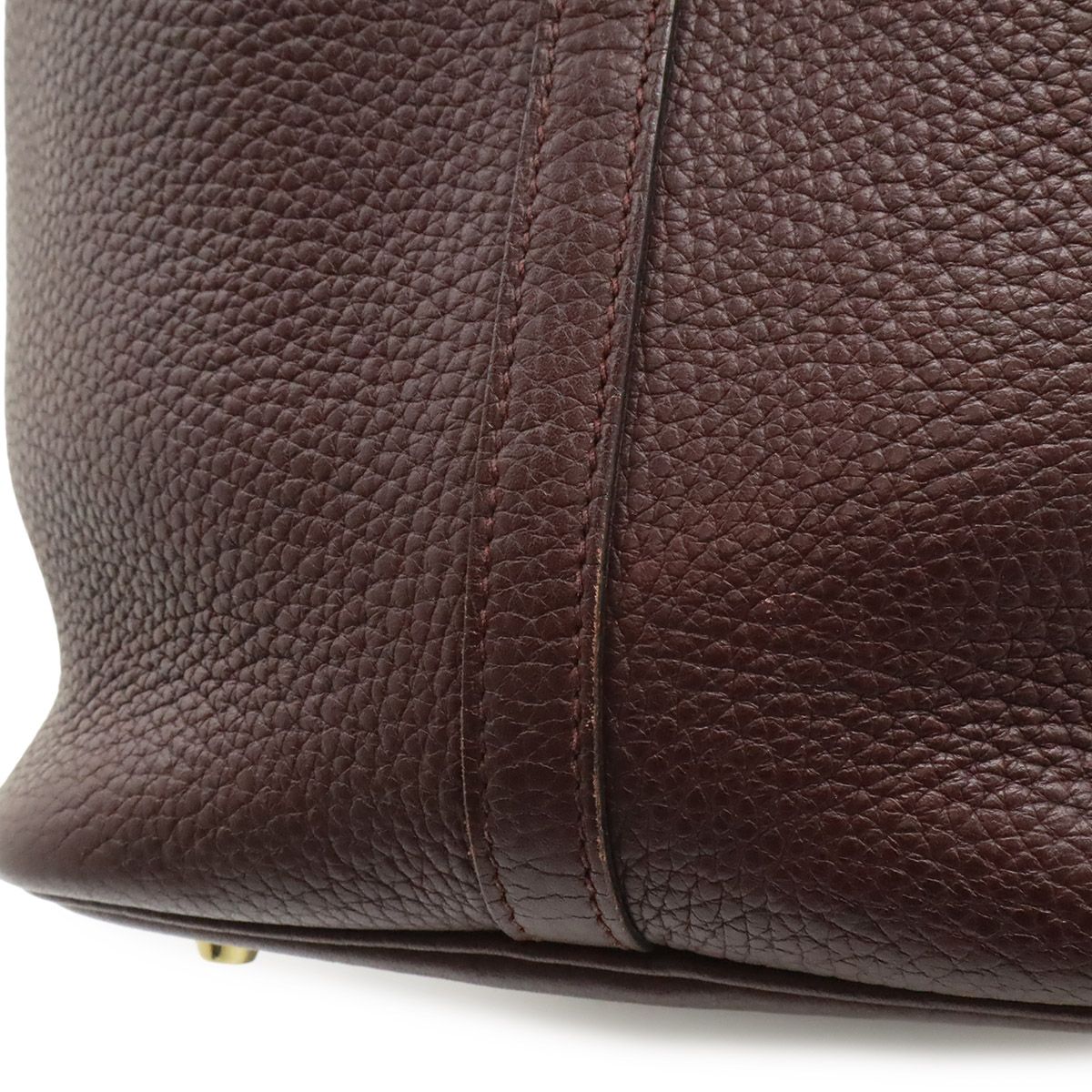 Hermes Picotin Lock 22 Handbag Taurillon Clemence Leather Rouge Ash Orange — view 9