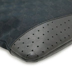 Gucci GG Canvas Shoulder Bag Crossbody Perforated Leather Black Silver — view 3