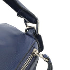 Loewe Puzzle Anagram 2-Way Shoulder Bag Crossbody Leather Navy Silver — view 7